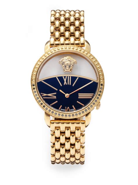 versace diamond watches for men|Versace gold watch women.